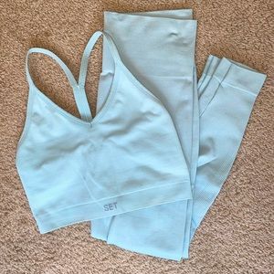 Moon Ribbed V and Leggings set